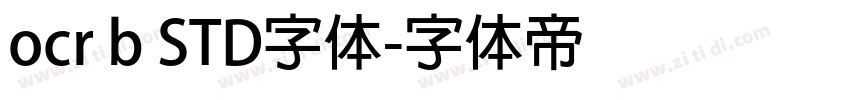 ocr b STD字体字体转换